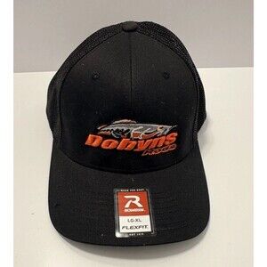 Dobyns Rods Hat Cap Adjustable Black Orange Richardson 110 Snapback